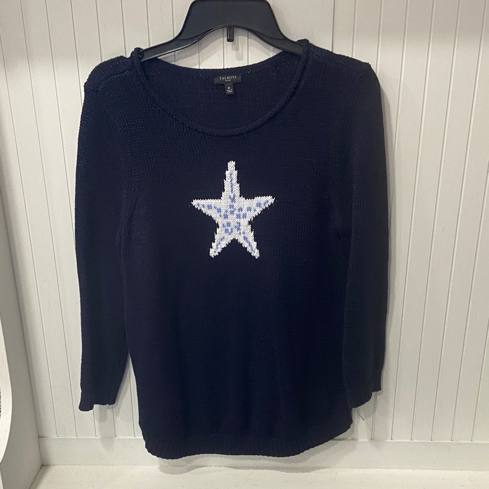 Talbots Navy Knit Sweater